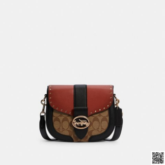 美國🇺🇸a輸入正品 Coach Georgie 老花馬鞍包