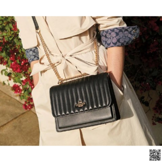 美國🇺🇸a輸入正品 Coach Klare 絎縫鏈條包