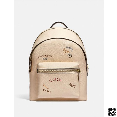 美國🇺🇸a輸入正品 Coach Logo 塗鴉雙肩包