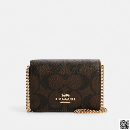 美國🇺🇸a輸入正品 Coach Mini Wallet 鏈條錢包