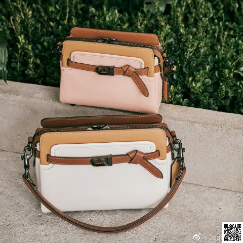美國🇺🇸a輸入正品 Coach Tate Carryall 拼色斜挎包
