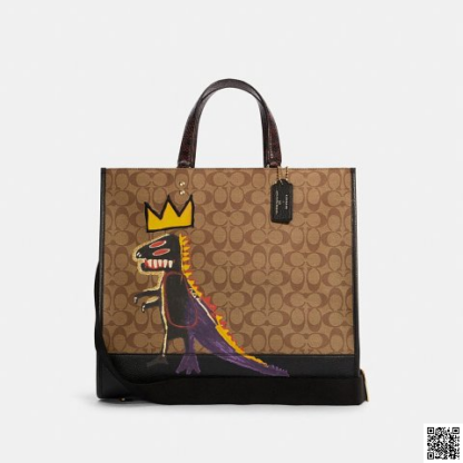 美國🇺🇸a輸入正品 Coach X Jean-Michel Basquiat Dempsey 托