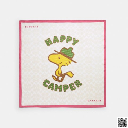 美國🇺🇸a輸入正品 Coach X Peanuts 絲巾