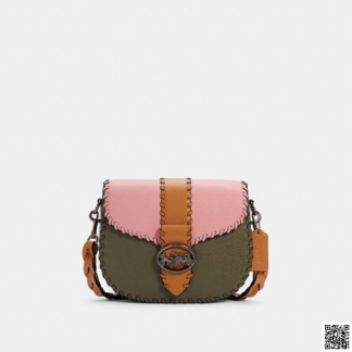 美國🇺🇸a輸入正品 Coach 馬車扣拼色馬鞍包