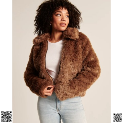 美國代購正品 Abercrombie & Fitch 毛毛外套