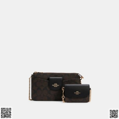 美國代購正品 COACH Poppy包中包斜挎包