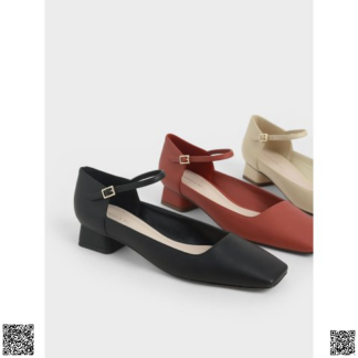 美國🇺🇸輸入正品 Charles & Keith 復古中跟鞋