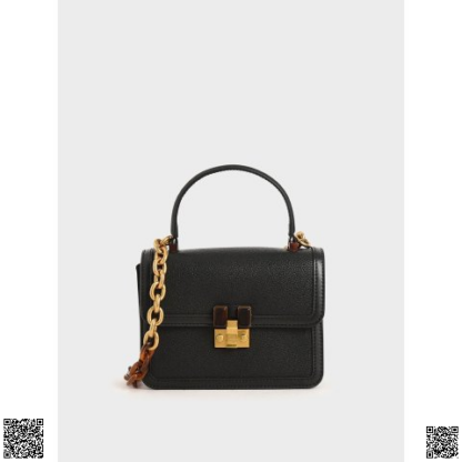 美國🇺🇸輸入正品 Charles & Keith 黑金鏈條包