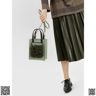 美國🇺🇸輸入正品 Charles & Keith 鼠尾草綠斜挎包