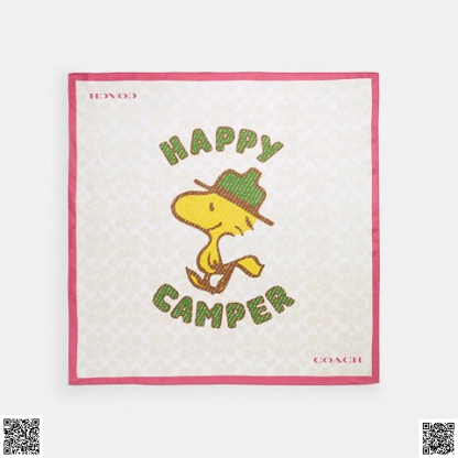美國🇺🇸輸入正品 Coach X Peanuts 絲巾
