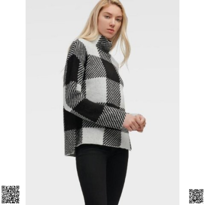 美國代購正品 DKNY 格紋高領毛衣