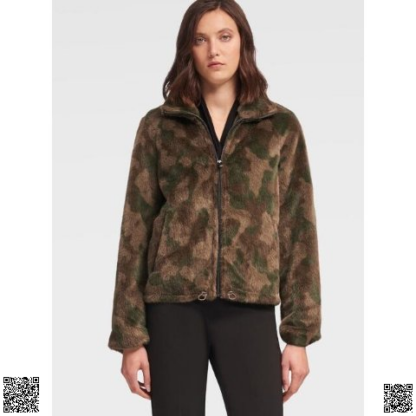 美國代購正品 DKNY 迷彩毛絨外套