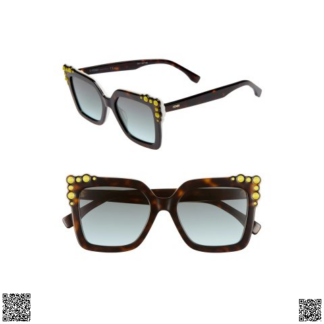 美國🇺🇸輸入正品 Fendi 52mm Gradient Cat Eye 墨鏡
