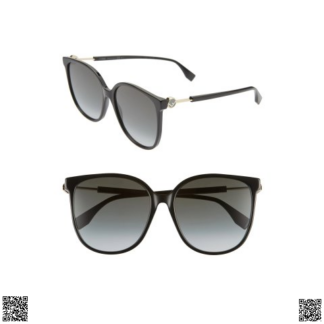 美國🇺🇸輸入正品 Fendi 58mm Cat Eye 墨鏡
