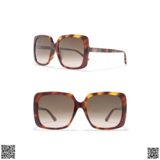 美國🇺🇸輸入正品 Gucci 57mm 方框墨鏡
