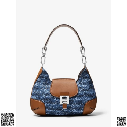 美國🇺🇸輸入正品 Michael Kors Bancroft 復古丹寜拼皮腋