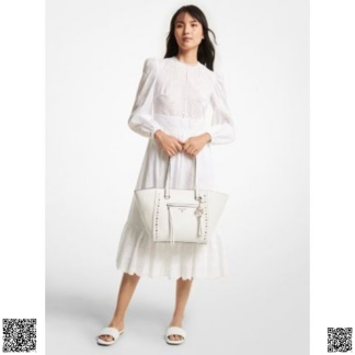美國🇺🇸輸入正品 Michael Kors 溫柔白色網眼連衣裙
