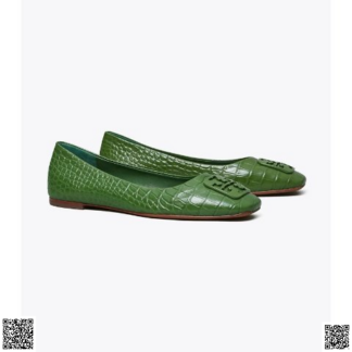 美國🇺🇸輸入正品 Tory Burch 方頭壓紋芭蕾鞋