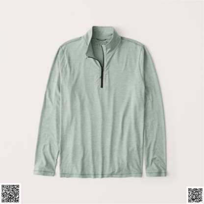 美國代購正品 Abercrombie & Fitch 半拉鏈T恤