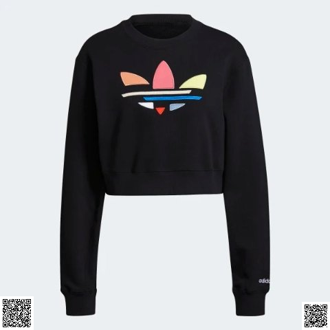 美國代購正品 Adidas Adicolor Shattered Trefoil Cropped衛衣