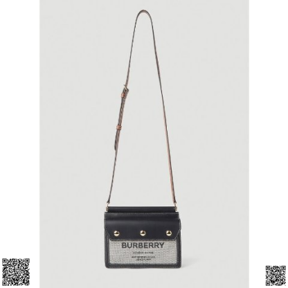 美國代購正品 Burberry Horseferry 黑色迷你單肩包
