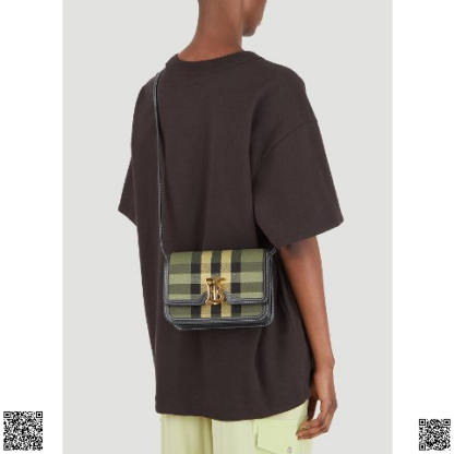 美國代購正品 Burberry TB 綠色小號單肩包