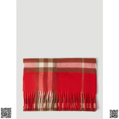 美國代購正品 Burberry 紅色格紋圍巾