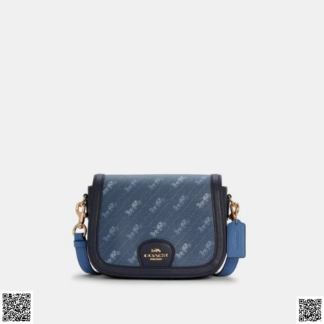 美國代購正品 COACH Saddle 馬車印花斜挎包