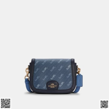 美國代購正品 COACH Saddle 馬車印花斜挎包