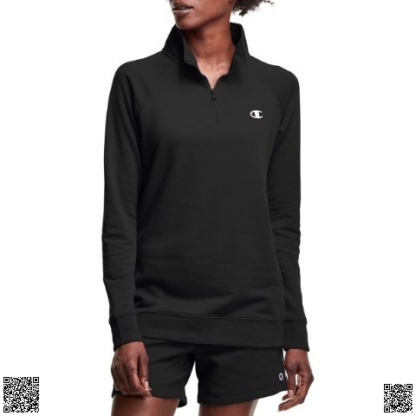 美國代購正品 Champion Logo 女士半拉鏈上衣