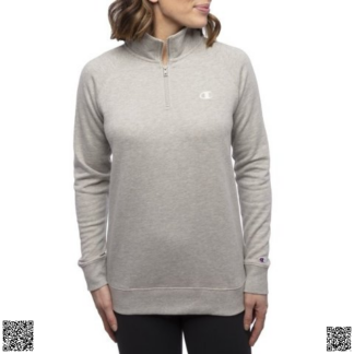 美國代購正品 Champion Logo 女士半拉鏈上衣
