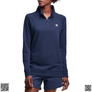 美國代購正品 Champion Logo 女士半拉鏈上衣