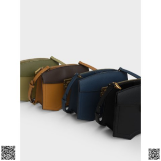 美國代購正品 Charles & Keith 金扣斜挎包
