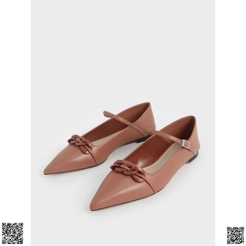 美國代購正品 Charles & Keith 鏈條平底鞋