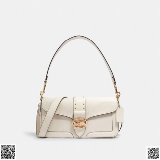美國代購正品 Coach Georgie 奶油色腋下包