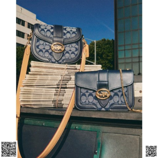 美國代購正品 Coach Georgie 香布蕾馬車扣馬鞍包