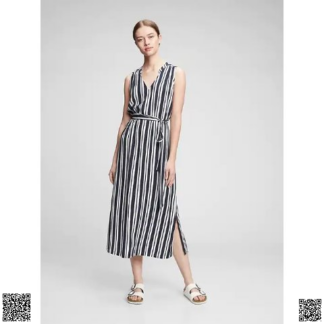 美國代購正品 Gap 條紋腰帶連衣裙