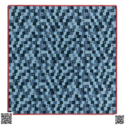 美國代購正品 Louis Vuitton 牛仔老花絲巾