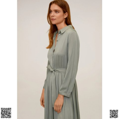 美國代購正品 Mango 絲質襯衫裙