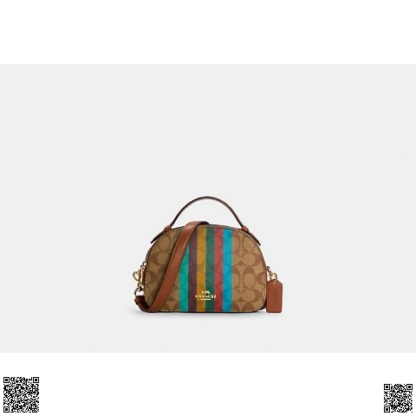 美國代購正品 Serena 老花彩虹斜挎包