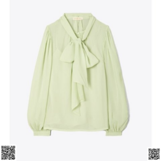 美國代購正品 Tory Burch 真絲蝴蝶結襯衫