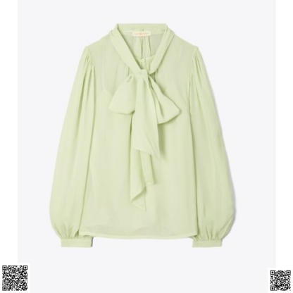 美國代購正品 Tory Burch 真絲蝴蝶結襯衫