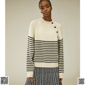 美國代購正品 Tory Burch 美利奴條紋毛衣