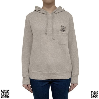 美國代購正品 口袋貓咪衛衣