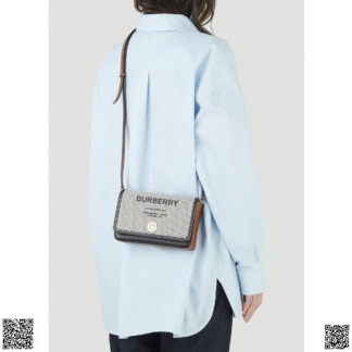 美國代購正品 Burberry Horseferry 帆布單肩包