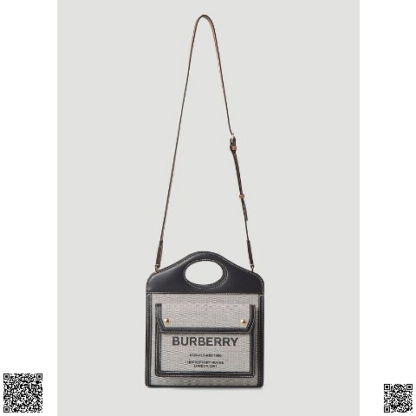 美國代購正品 Burberry 黑色口袋迷你手提包