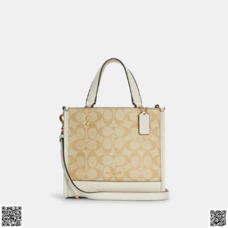 美國代購正品 COACH Dempsey Tote 22老花斜挎包