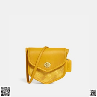 美國代購正品 COACH Turnlock F馬車印花斜挎包