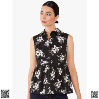 美國代購正品 Kate Spade 印花係帶上衣