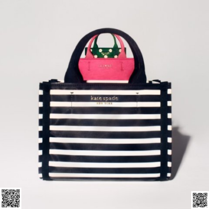 美國代購正品 Kate Spade 條紋托特包